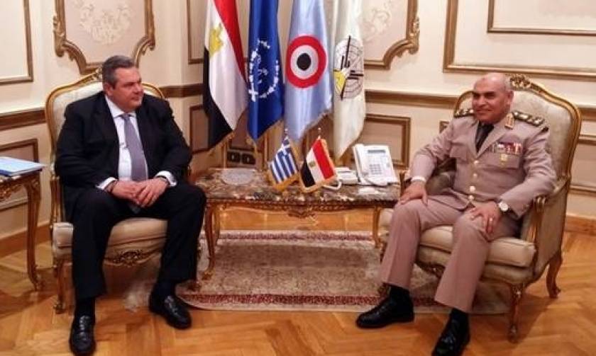 Defence min Kammenos meets Egyptian President