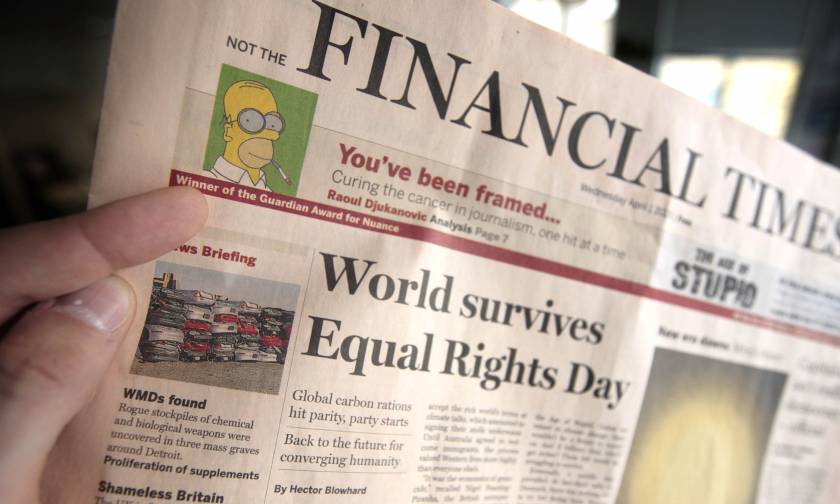 Το σκίτσο των Financial Times με τον Τσίπρα, τη Μέρκελ και τα δύο βαγόνια