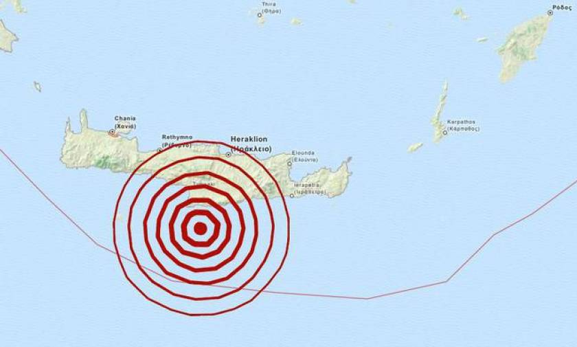 Νέος σεισμός 4,1 Ρίχτερ νότια της Κρήτης