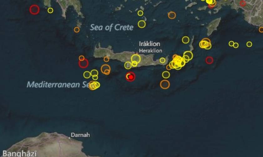 «Χόρεψε» η Κρήτη: Δύο σεισμοί τη νύχτα (photos)