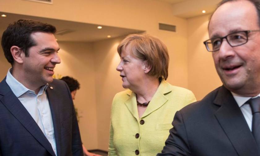 Tsipras' meeting with Merkel-Hollande held in a constructive climate
