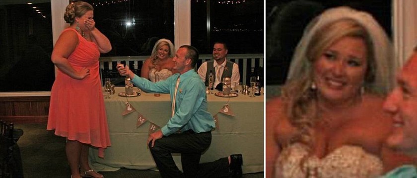 Η φωτογραφία που εξόργισε το διαδίκτυο: Πρόταση γάμου μπροστά σε νεόνυμφους!