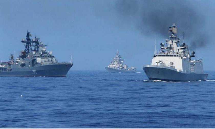Indra Navy 2015 με την συμμετοχή Ινδίας-Ρωσίας