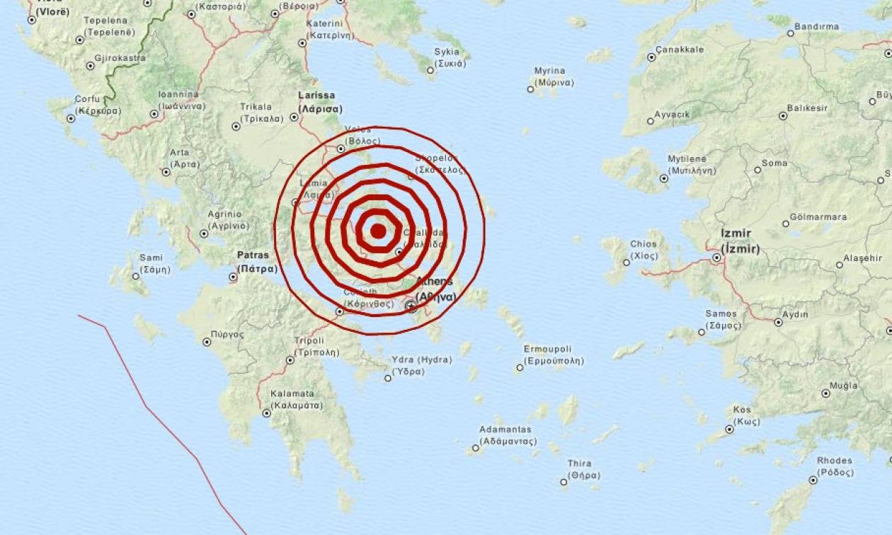 Σεισμός 5,3 Ρίχτερ βόρεια της Χαλκίδας (pics)