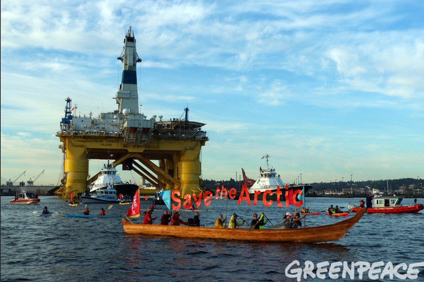 Οικολόγοι περικύκλωσαν πλατφόρμα της Shell στις δυτικές ΗΠΑ (photos)