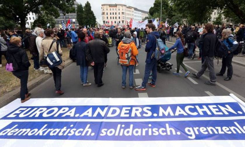 Γερμανία: Διαδήλωση κατά της λιτότητας στην Ελλάδα με... ελληνική εκπροσώπηση