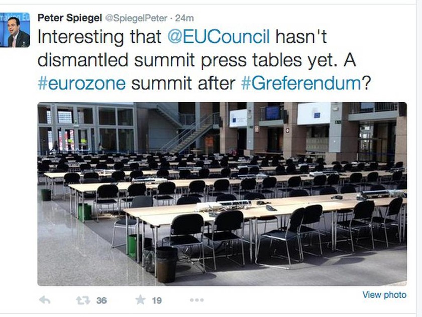 Δημοψήφισμα: Για ποιο λόγο ο Π. Σπίγκελ πιστεύει ότι θα υπάρξει νέο Eurogroup;