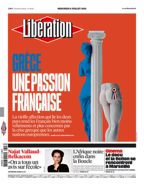 Το φιλελληνικό πρωτοσέλιδο της Liberation: Ελλάδα, ένα γαλλικό πάθος