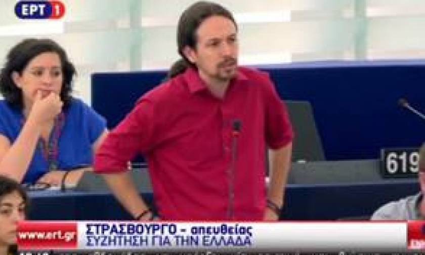 To defend the Greeks today is to defend Europe's dignity, says PODEMOS MEP Iglesias