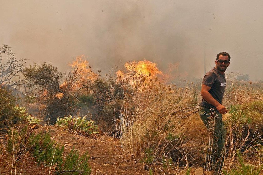 Μεγάλες καταστροφές από την πυρκαγιά στη Λακωνία (photos)
