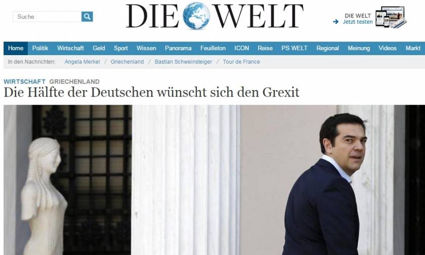 Welt am Sonntag: Κακή η συμφωνία με την Ελλάδα για το ήμισυ των Γερμανών