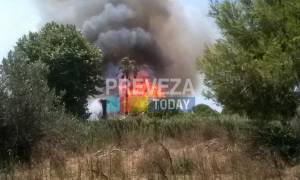 Πυρκαγιά και στην Πρέβεζα (video)
