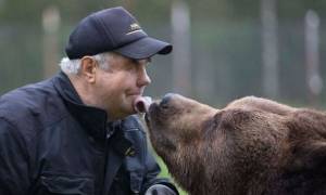 Γνωρίστε τον άνθρωπο που κοιμάται με αρκούδες και τις ταΐζει με το… στόμα! (video)
