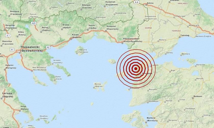 Σεισμός 4,7 Ρίχτερ νοτιοανατολικά της Σαμοθράκης (pic)
