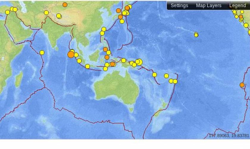 Ινδονησία: Σεισμός μεγέθους 6 βαθμών ανοικτά της Ιάβας
