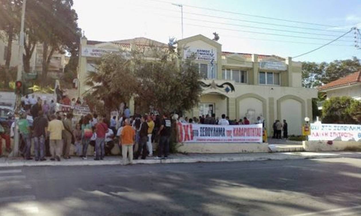 Στάση εργασίας στο Δήμο Θερμαϊκού σε ένδειξη διαμαρτυρίας για την ιδιωτικοποίηση της καθαριότητας