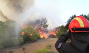 Οριοθετήθηκε η φωτιά στο Κερατσίνι (photos)