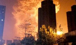 Κόλαση φωτιάς και εκρήξεων στη βόρεια Κίνα (video)