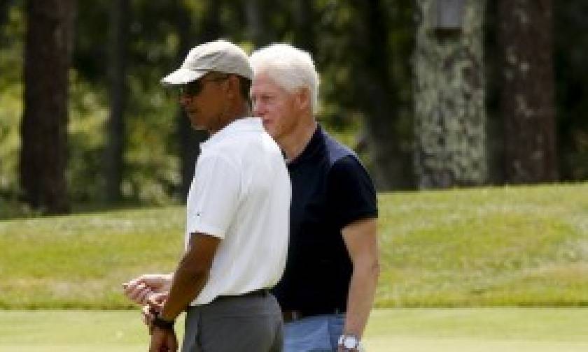Ομπάμα και Μπιλ Κλίντον σε μια παρτίδα γκολφ (photos)