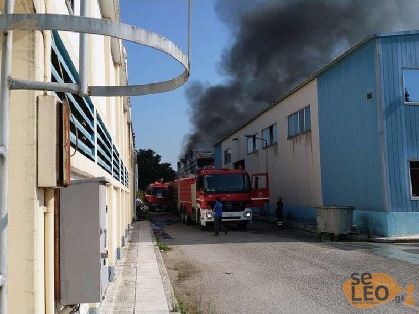 Θεσσαλονίκη: Φωτιά σε εργοστάσιο χρωμάτων (photos)