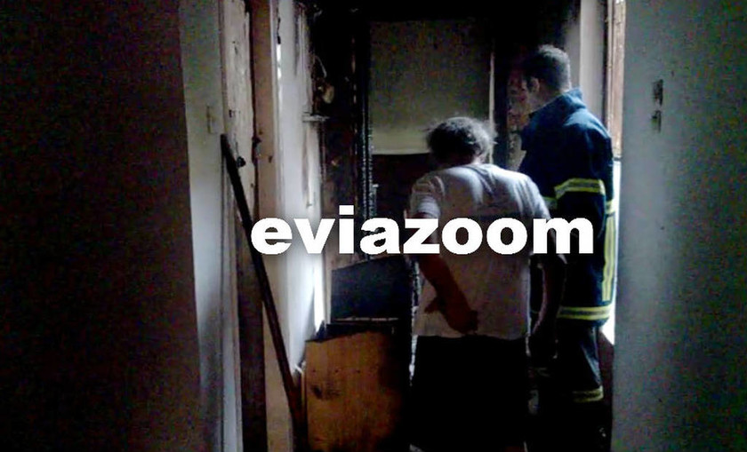 Χαλκίδα: Σπίτι παραδόθηκε στις φλόγες (photos - video)