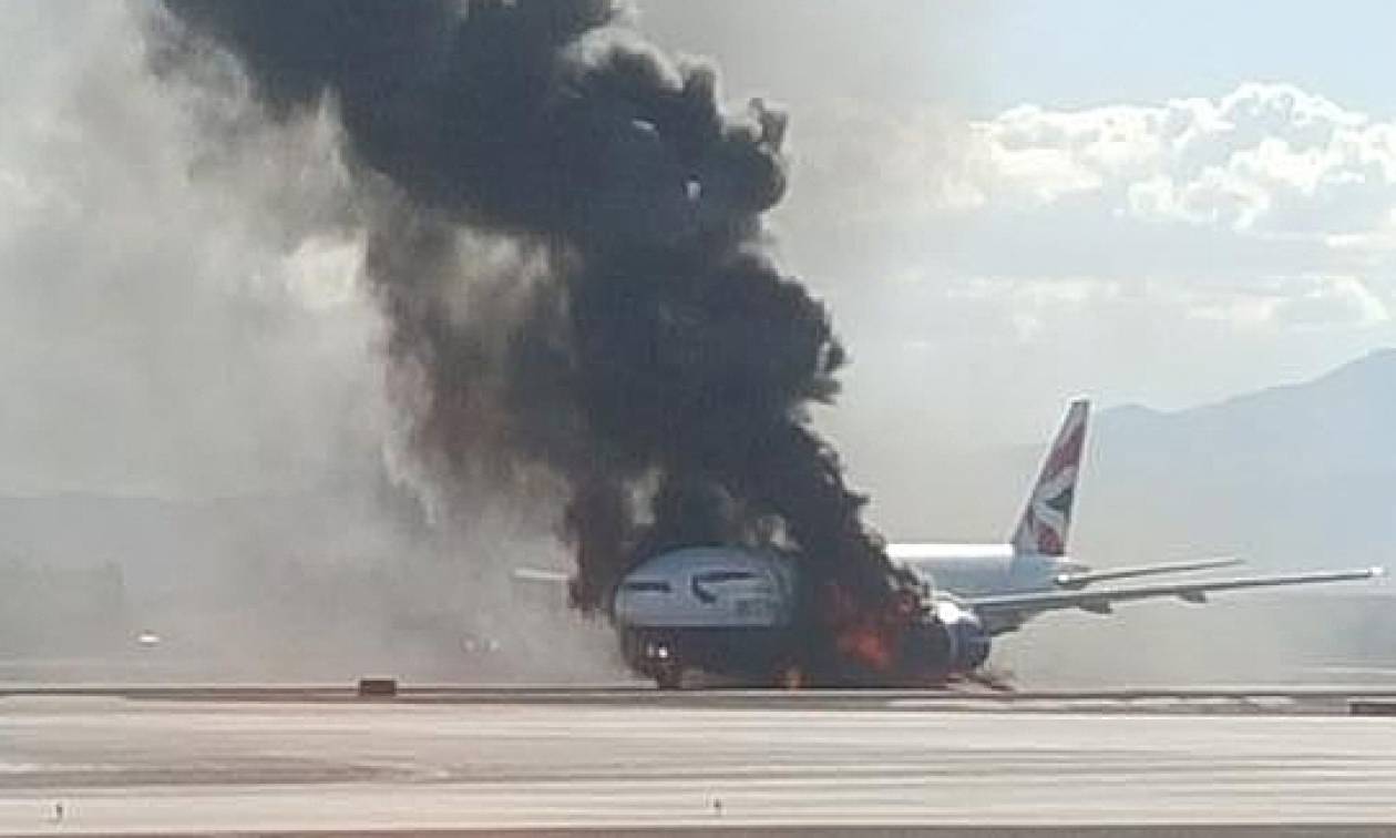 Πανικός σε πτήση των British Airways - Αεροπλάνο πήρε φωτιά κατά την απογείωση (photos+video)