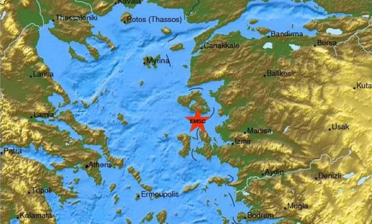 Σεισμός 4,7 Ρίχτερ ταρακούνησε τη Μυτιλήνη