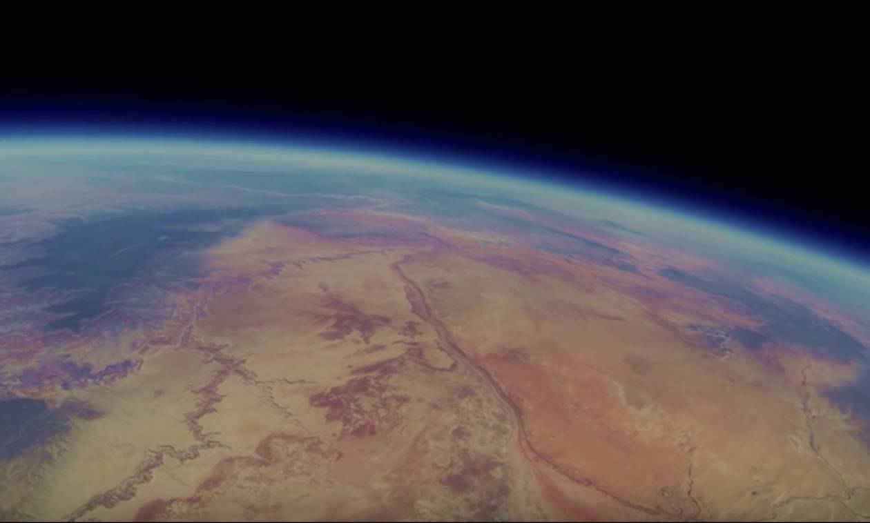 Έδεσαν κάμερα σε ένα μπαλόνι και την άφησαν στο διάστημα! (video)