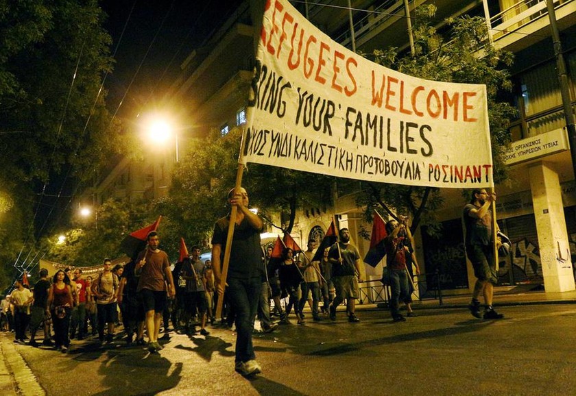 Αθήνα: Συγκέντρωση και πορεία υποστήριξης σε πρόσφυγες και μετανάστες (photos)
