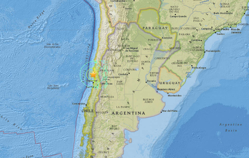 Μεγάλος σεισμός 8,3 Ρίχτερ στη Χιλή