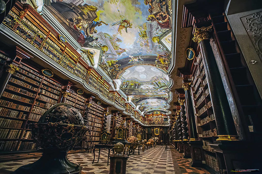H πιο όμορφη βιβλιοθήκη του κόσμου βρίσκεται στην Πράγα (photos)
