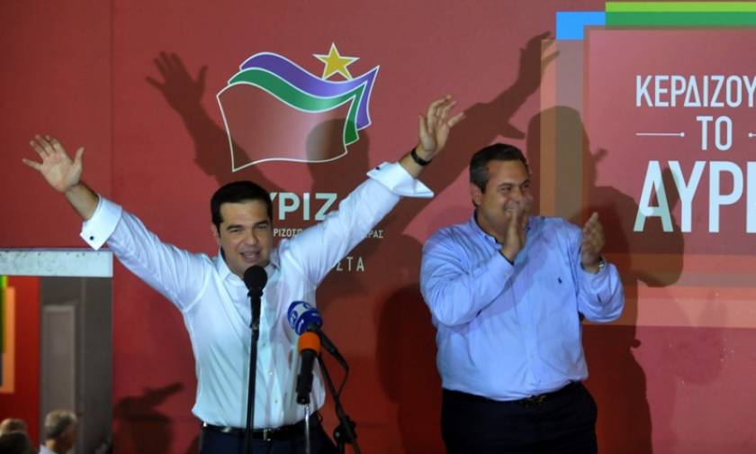 Αποτελέσματα εκλογών 2015 - Κυβέρνηση Τσίπρα-Καμμένου μετά την καθαρή νίκη ΣΥΡΙΖΑ