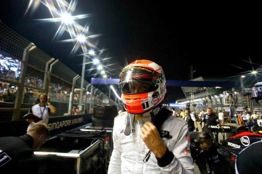 O Jenson Button στη Σιγκαπούρη