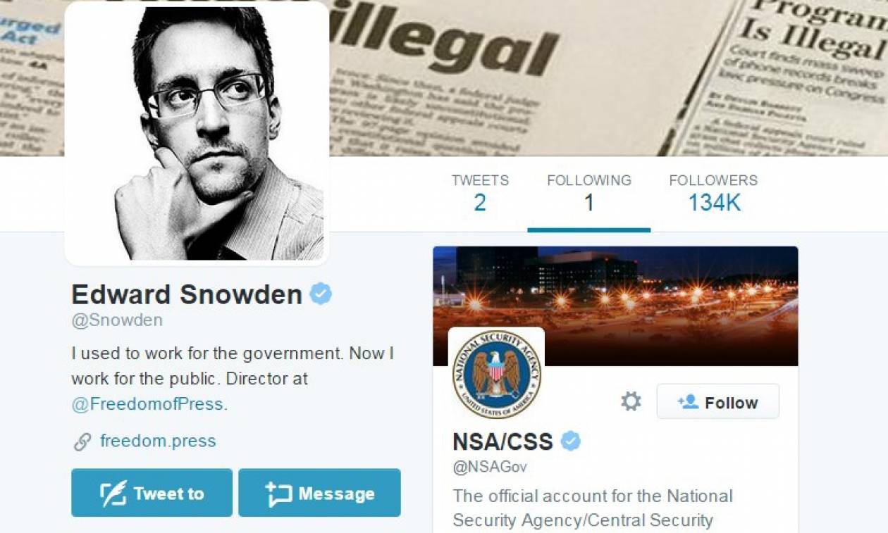 Ο Σνόουντεν επέστρεψε στο Twitter και (παρ)ακολουθεί την… NSA!