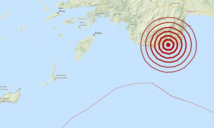 Σεισμός 5,2 Ρίχτερ κοντά στο Καστελόριζο