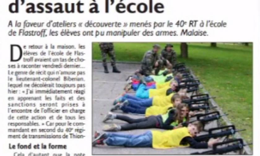 Γαλλία: Σάλος στα ΜΜΕ με φωτογραφίες παιδιών που κρατούν τουφέκια σε σχολείο