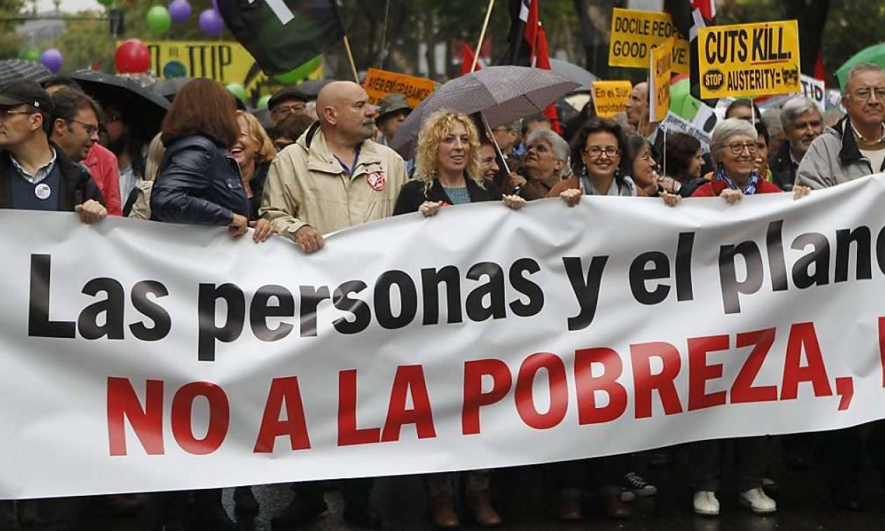 Χιλιάδες διαδηλωτές κατά της ΤΤΙΡ κατέκλυσαν τη Μαδρίτη