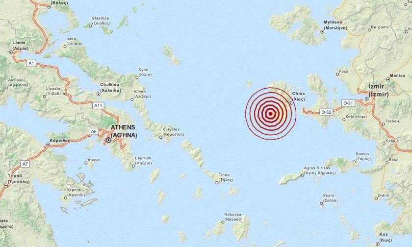 Σεισμός 3,1 Ρίχτερ στη Χίο (pic)