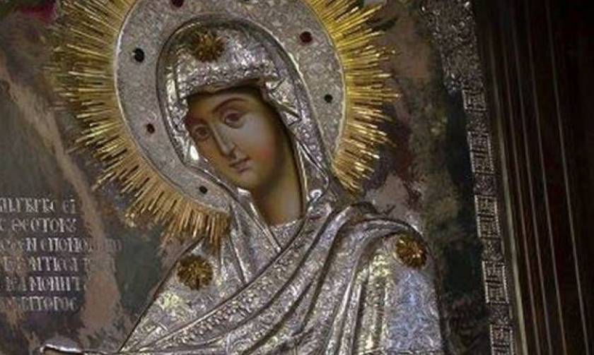 Υποδοχή της εικόνας της Παναγίας της «Γερόντισσας» στο ναό Κοιμήσεως της Θεοτόκου Επανομής