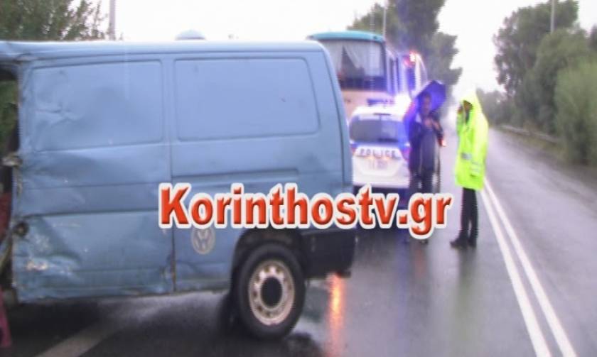 Κόρινθος: Νεκρός 69χρονος μετά από σύγκρουση φορτηγού με λεωφορείο του ΚΤΕΛ (pics&vid)