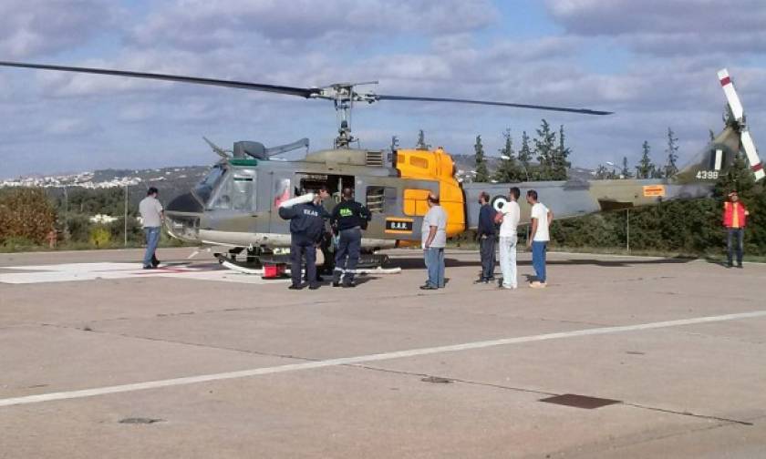Αεροδιακομιδή 65χρονου ασθενή από τη Γαύδο στο νοσοκομείο Χανίων