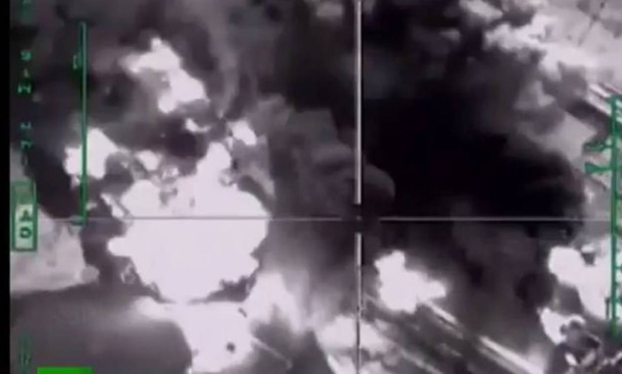 Ρωσικά μαχητικά τινάζουν στον αέρα διυλιστήριο πετρελαίου των τζιχαντιστών (video)
