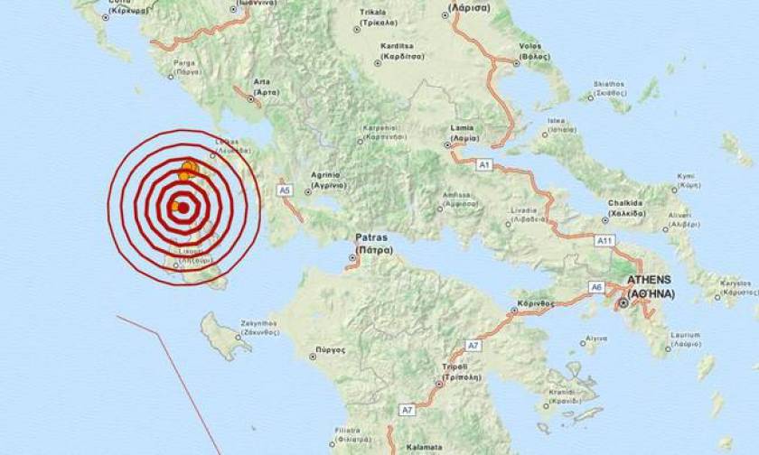 Σεισμός 3,7 Ρίχτερ μεταξύ Κεφαλονιάς και Λευκάδας