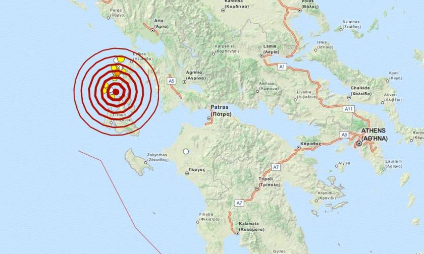 Σεισμός 4,3 Ρίχτερ μεταξύ Λευκάδας και Κεφαλονιάς