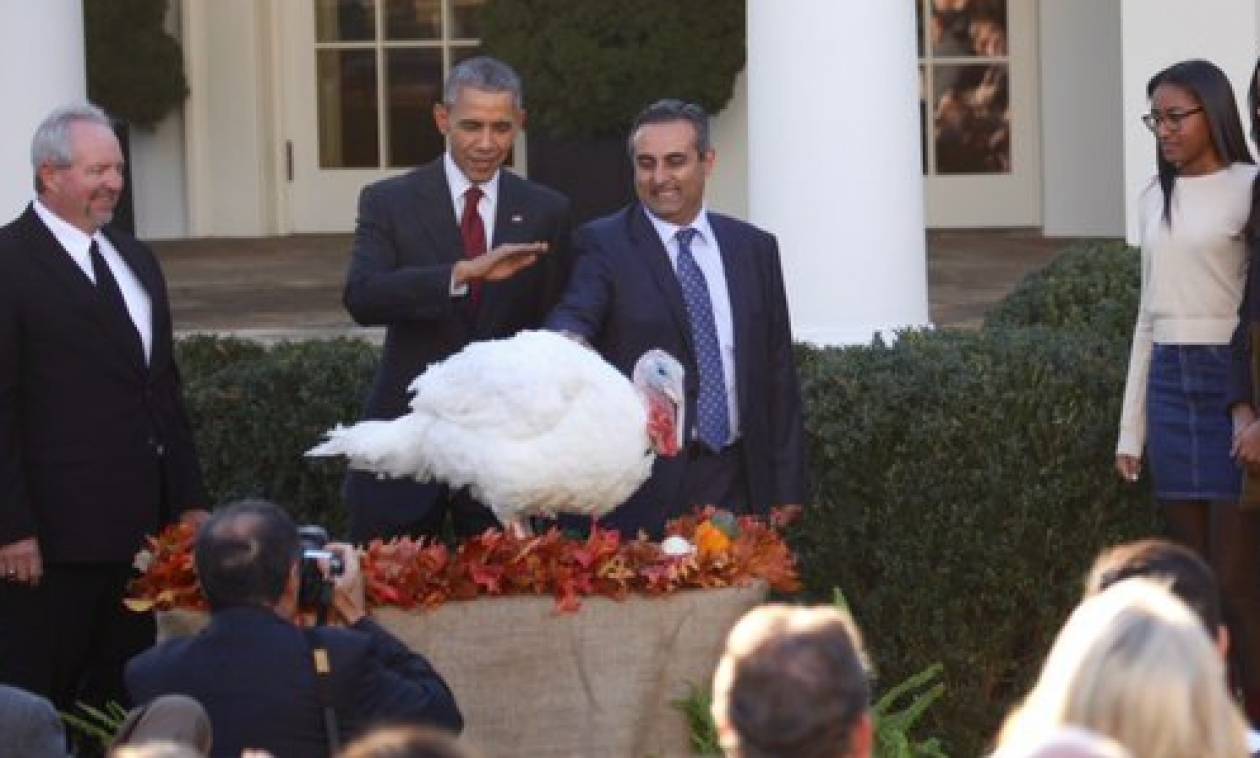Ο Ομπάμα έσωσε και φέτος μια γαλοπούλα από το τραπέζι των Ευχαριστιών (video)