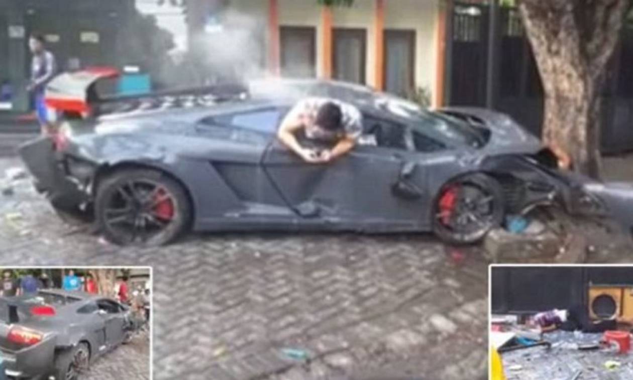 Βίντεο-σοκ: Οδηγός σκοτώνει πεζό και στέλνει sms από το σπασμένο παράθυρο της Lamborghini του