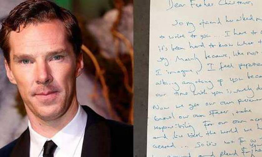 Η συγκλονιστική επιστολή του Cumberbatch στον Άγιο Βασίλη. Αξίζει να την διαβάσετε