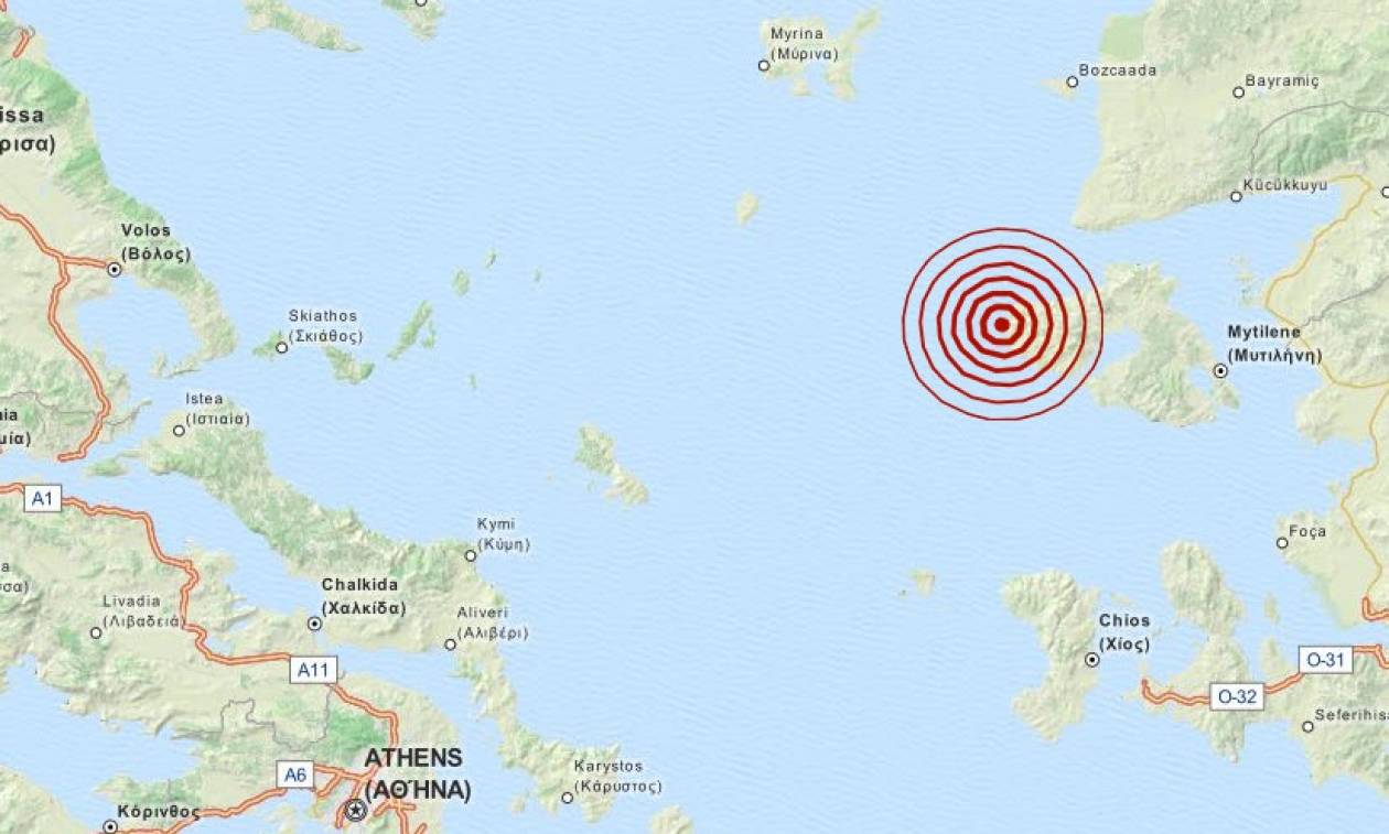 Σεισμός 3,4 Ρίχτερ στη Λέσβο (pic)