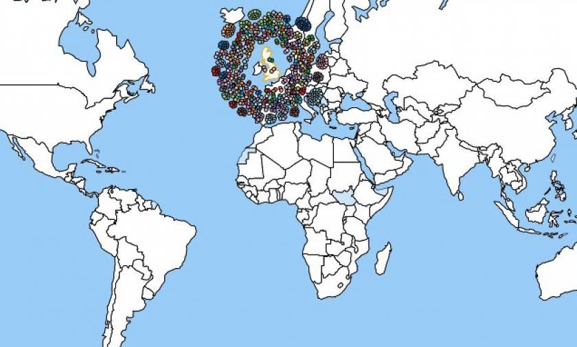Χάρτης σας επιτρέπει να εξερευνήσετε την ιστορία μετανάστευσης για κάθε χώρα