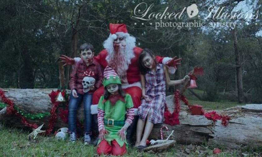 Η φωτογράφος των παιδιών... «ζόμπι» ξαναχτυπά με νέες χριστουγεννιάτικες φωτογραφίες!